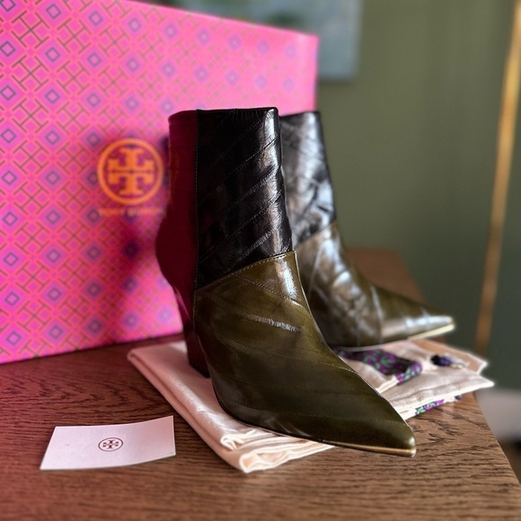 NWT！NEW！Tory Burch Lila zip up Ankle Bootie 90MM Women Multi Leather Color US 7 - Picture 3 of 10
